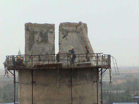 煙囪拆除方法與拆除步驟：