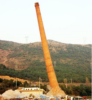 煙囪拆除的施工順序及安全措施