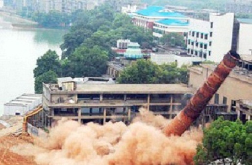 安康衡陽煙囪拆除